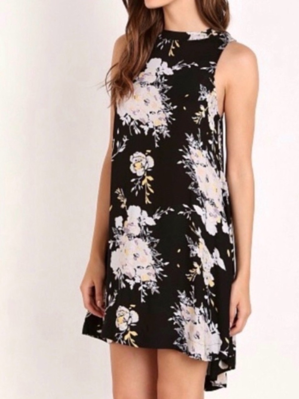 Knotsisters Sundance Dress in Black Botanical